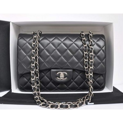 Chanel Original Sac à rabat en cuir A28600 Noir