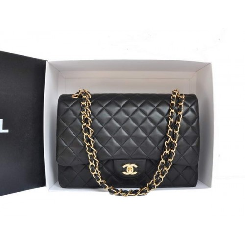 Chanel Original Jumbo Flap Bag A47600 Noir Or