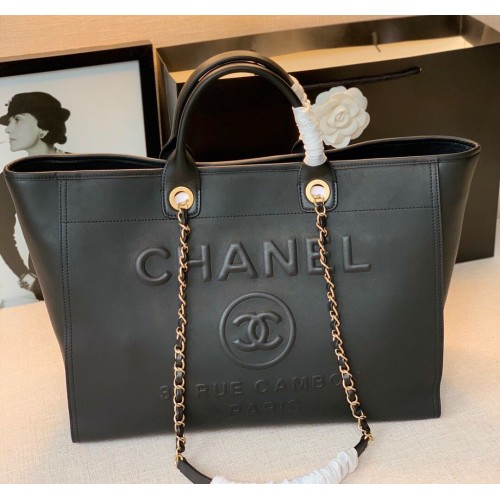 Chanel Original Sac Shopping en Cuir A66945 Noir