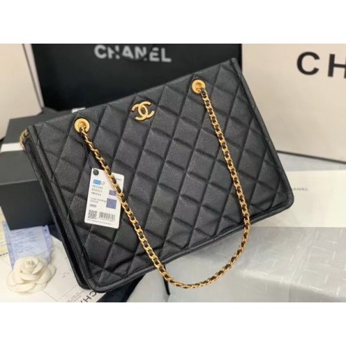 Chanel Original sac cabas en cuir AS2360 noir