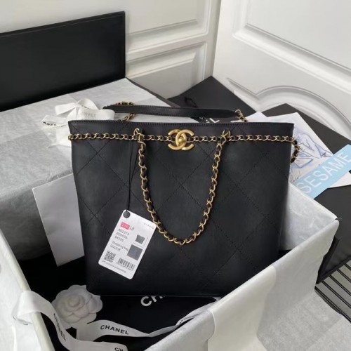 Chanel Original sac cabas en cuir AS2374 noir