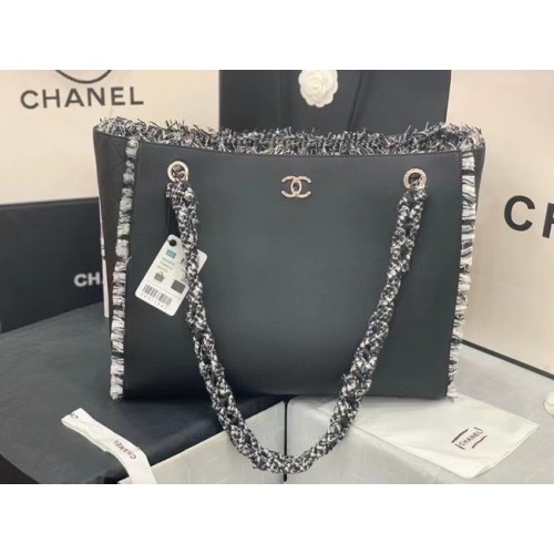Chanel Original sac cabas en cuir AS8485 noir