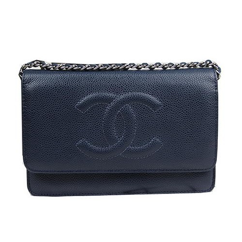 Chanel Mini sacs à rabat en cuir d'origine A48654 Royal