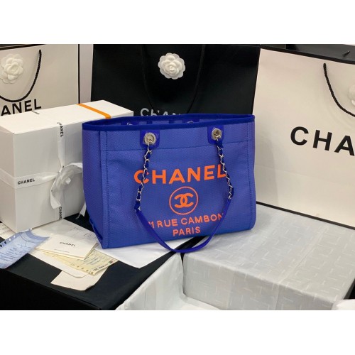 Chanel Original Medium Shopping Bag 67001 Bleu