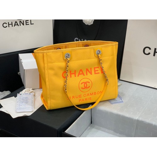 Chanel Original Medium Shopping Bag 67001 Jaune
