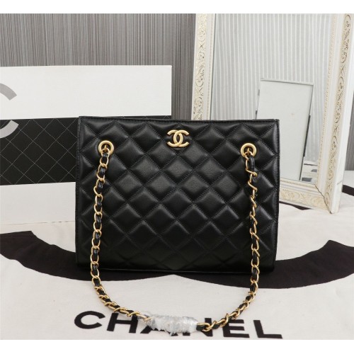 Chanel Original Sac à provisions en cuir d'origine A05360 Noir