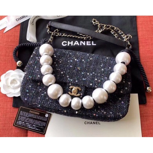 Sac bandoulière Chanel Original Pearl A1112 Noir