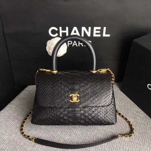 Sac fourre-tout en cuir de python Chanel Original 8119A