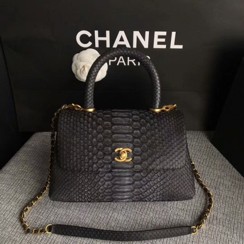 Sac fourre-tout Chanel Original en cuir de python 8119E