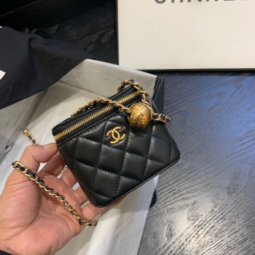 Chanel Original Small sac à main boîte à chaîne classique AP1447 noir