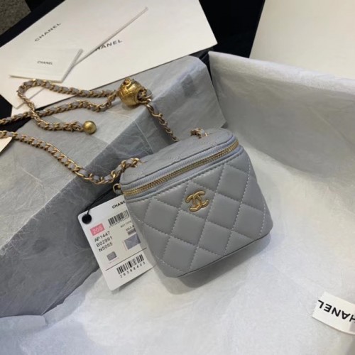 Chanel Original Small sac à main boîte à chaîne classique AP1447 gris clair