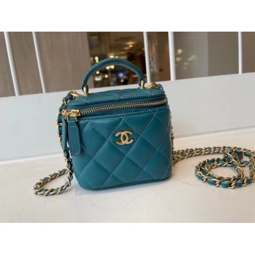 Chanel Original Small sac à main boîte à chaîne classique AP2198 bleu