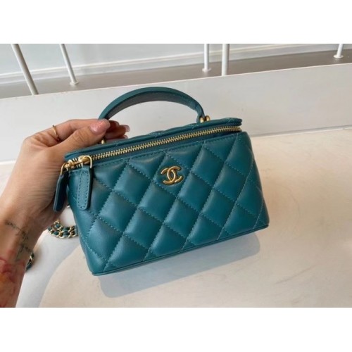 Chanel Original Small sac à main boîte à chaîne classique AP2199 bleu