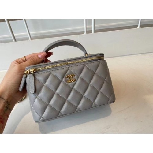 Chanel Original Small sac à main boîte à chaîne classique AP2199 gris