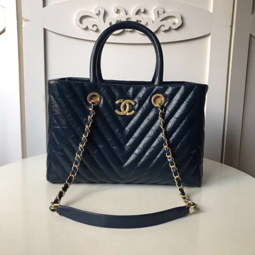 Chanel Original grand sac cabas A57974 bleu foncé
