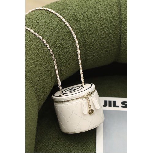 Chanel Original mini sac à main boîte à chaîne classique SS2021 blanc