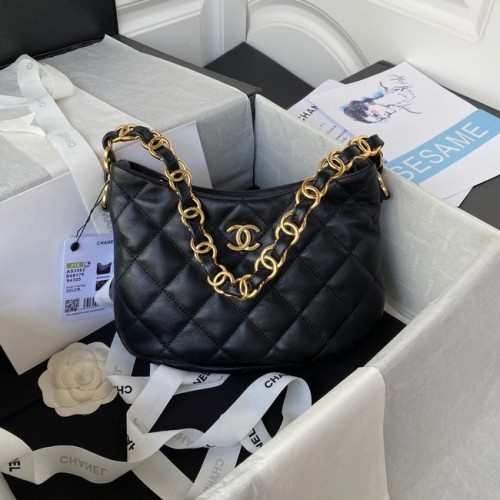 Chanel PETIT SAC Agneau Métal doré AS3562 NOIR