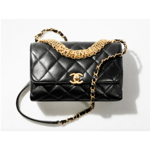 Chanel PETIT SAC À RABAT AS3241 noir