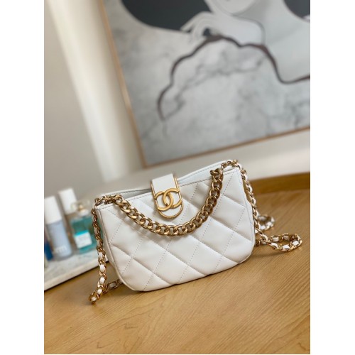 Chanel PETIT SAC HOBO AS3475 BLANC