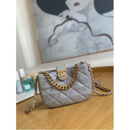 Chanel PETIT SAC HOBO AS3475 gris