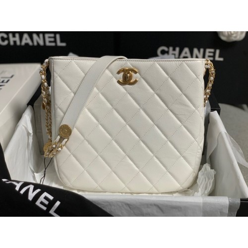 Chanel PETIT SAC SHOPPING AS3400 blanc