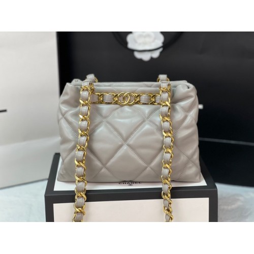 Chanel PETIT SAC SHOPPING AS3502 GRIS CLAIR