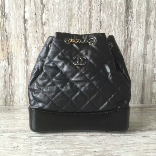 Sac à dos en cuir de mouton Chanel 93825 Noir