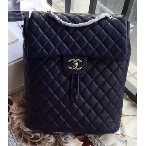 Sac à dos en cuir de mouton Chanel A91121 Royal