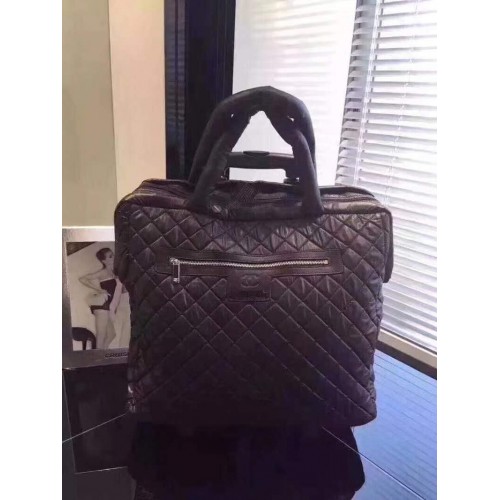Chanel Sac De Voyage En Cuir De Mouton 17822 Noir