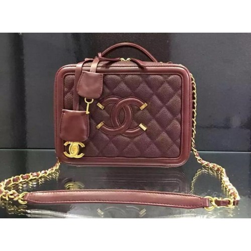 Chanel Sac Bandoulière Original Cuir De Veau CHA6678 Bordeaux