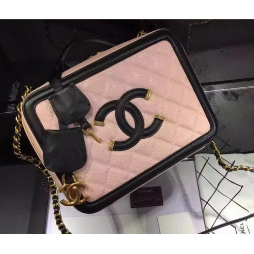 Chanel Sac Bandoulière Original Cuir De Veau CHA6678 Rose&Noir
