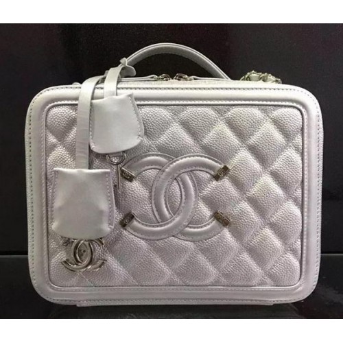 Chanel Sac Bandoulière Original Cuir De Veau CHA6678 Argent