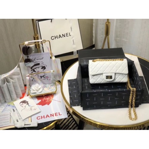 Chanel Sac Bandoulière Original Cuir Blanc AS0874 Doré