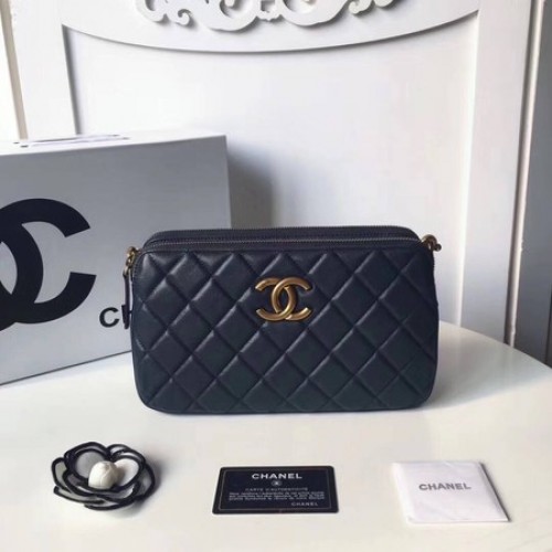 Chanel Sac à bandoulière Original en cuir de mouton A66269 Royal