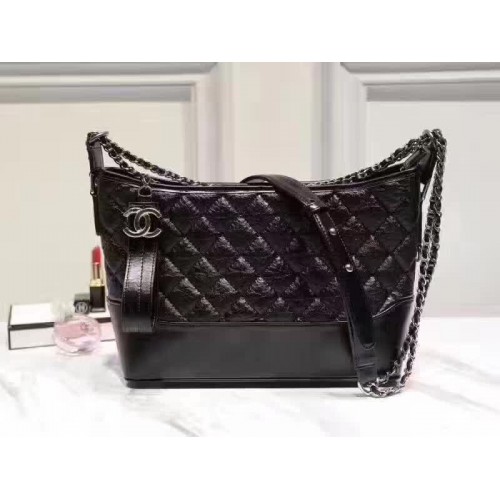 Chanel Sac à bandoulière en cuir de mouton A843567 Noir