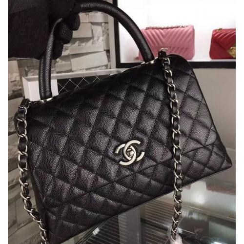 Chanel Sac fourre-tout à bandoulière Original Cuir Caviar A7779 Noir