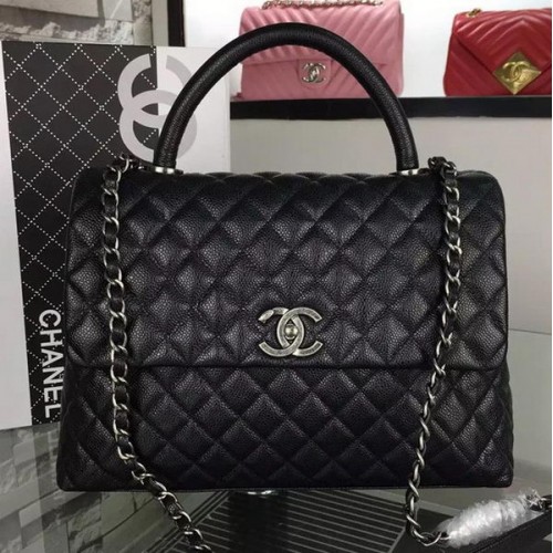 Chanel Sac Cabas Bandoulière Original Cuir Caviar A7782 Noir