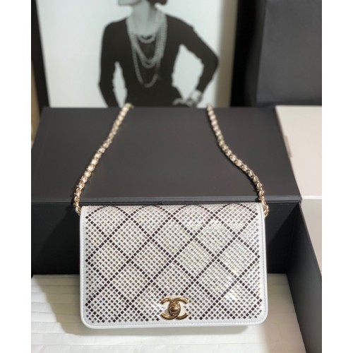 Chanel PORTEFEUILLE SUR CHAÎNE AP2853 blanc