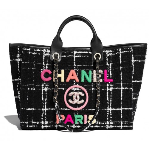 Chanel Weave Tote Shopping Bag B66955 Noir