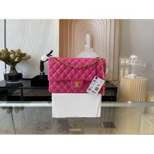 Chanel sac à main classique Agneau&Métal doré 01112 prune