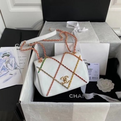 Chanel sac à rabat AS2382 Blanc Multicolore