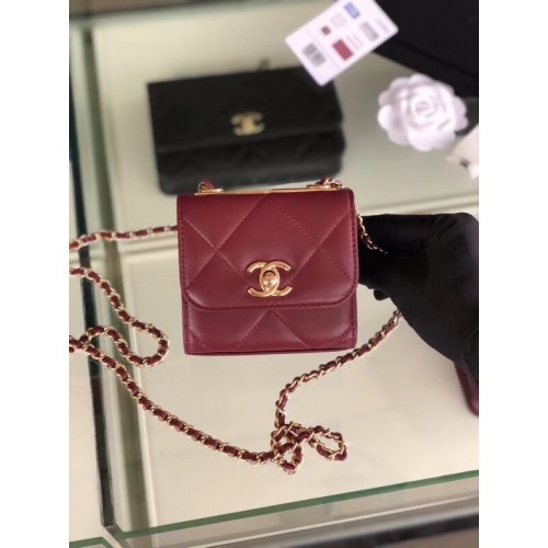 Chanel sac à rabat Agneau Métal doré 3797 Viola