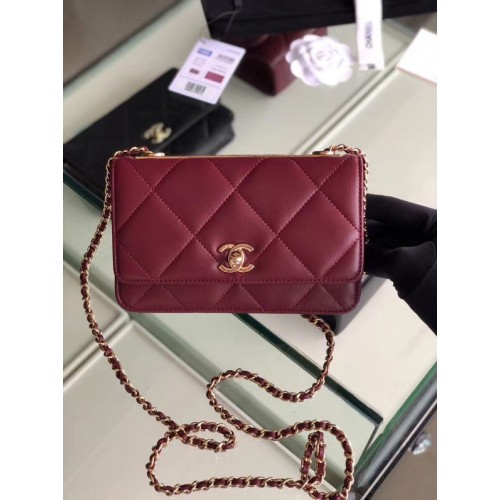 Chanel sac à rabat Agneau Métal doré 3798 Viola