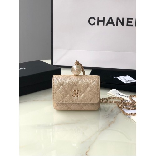 Chanel porte-monnaie à rabat avec chaîne AP2119 or