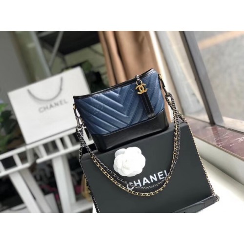 Chanel gabrielle petit sac hobo A91810 bleu&noir