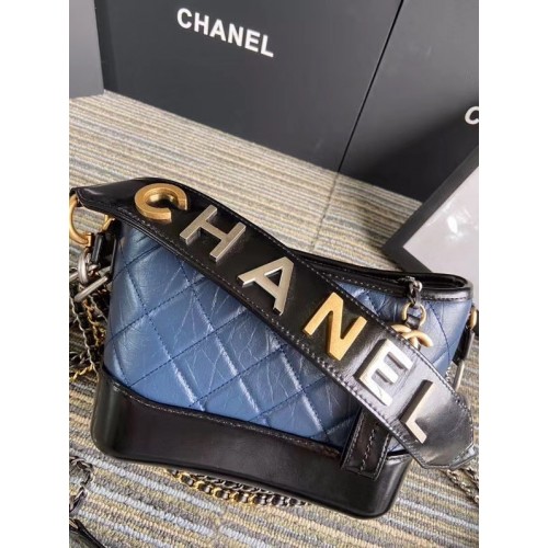 Chanel gabrielle petit sac hobo S0865 bleu&noir
