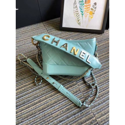 Chanel petit sac hobo gabrielle S0865 bleu ciel