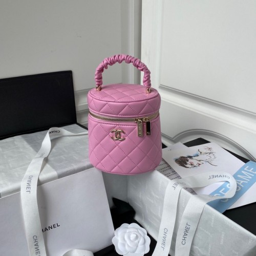 Chanel sac à main en cuir d'agneau AP2730 rose
