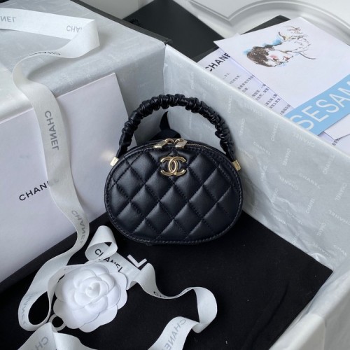 Chanel sac à main en cuir d'agneau AP27301 noir