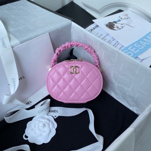 Chanel sac à main en cuir d'agneau AP27301 rose